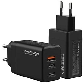 RECCI Charger 65w GaN RC56E black