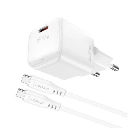ACEFAST PWRup PD30w USB -C Charger set (A77) white