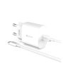 DEVIA RLC-383 Smart Series 25W PD Quick Home Charger with Type-C Cable - White