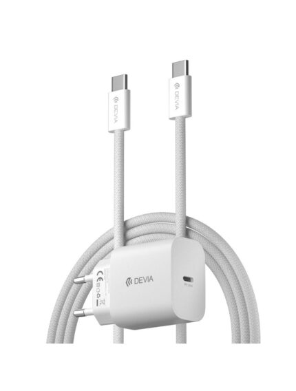 DEVIA Smart Series GaN Charger PD 30W with USB-C Cable RCE-3005CL - White