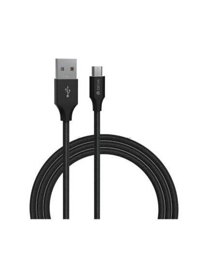 DEVIA data Cable for Micro (5V 2.4A 1M) Material Nylon EC203 - Black