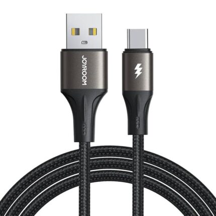 Joyroom cable S-A25 Light-Speed Series 3A Fast Charging Data Cable (USB-A to Type-C) 2m - Black